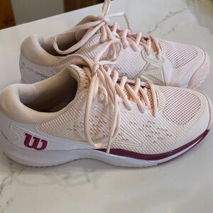 Wilson Women'sAthletic Shoes
Wilson Rush Pro Ace Tennis shoe
Light peach color,